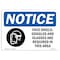 Signmission OSHA Sign, Face Shields Goggles And Glasses With, 10in X 7in Rigid Plastic, 10" W, 7" H, Landscape OS-NS-P-710-L-12393 - alternate 1